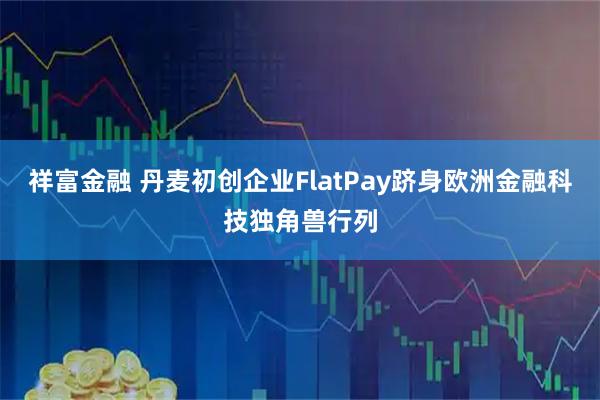 祥富金融 丹麦初创企业FlatPay跻身欧洲金融科技独角兽行列
