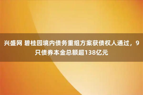 兴盛网 碧桂园境内债务重组方案获债权人通过，9只债券本金总额超138亿元